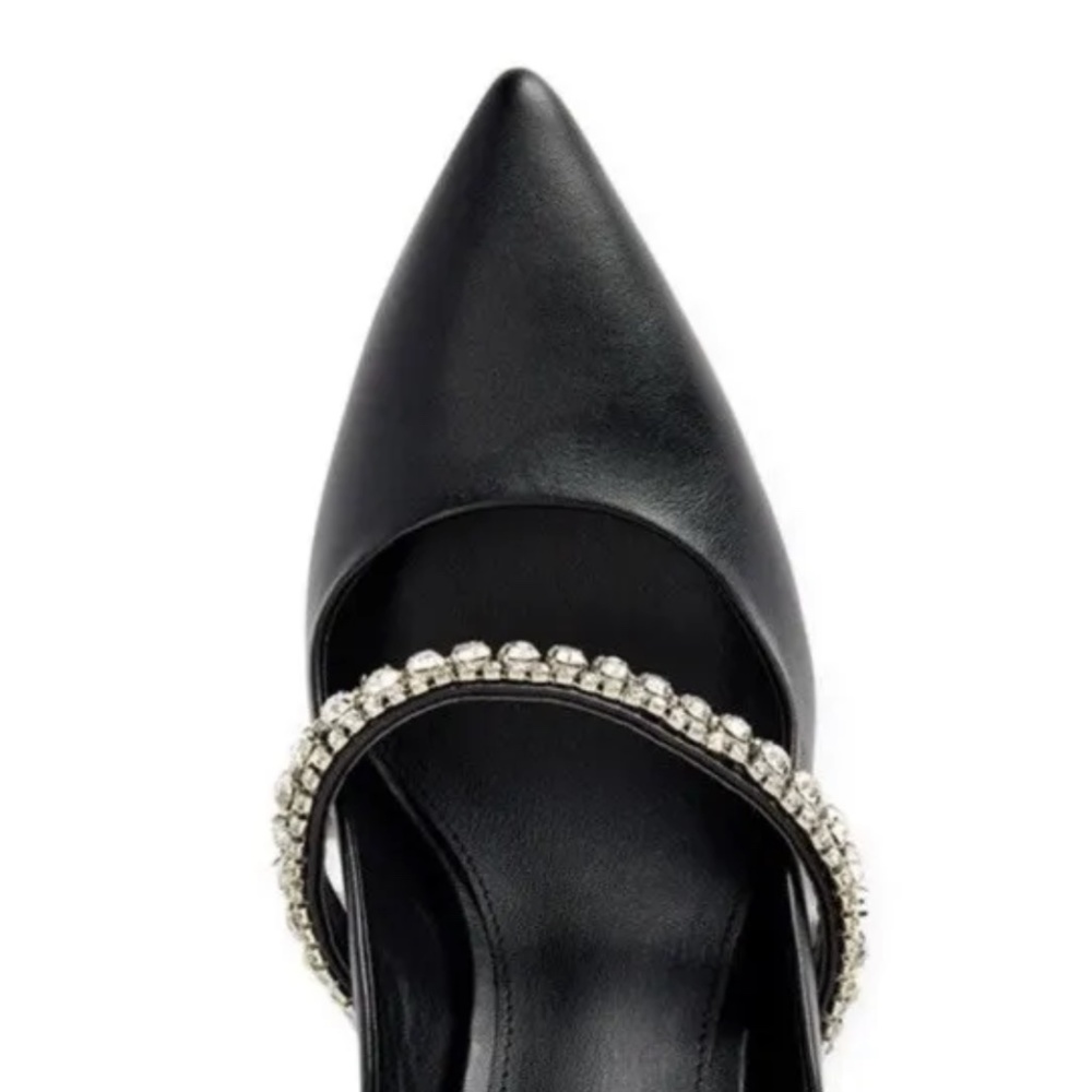 Scoop NYC Women’s Rhinestone Black Slip On Heels Shoes Size 9 NEW - Picture 5 of 6